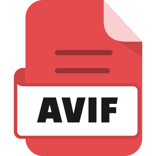 File Avif Color Red Icon