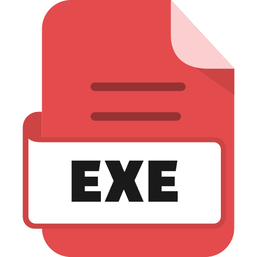 File Exe Color Red Icon