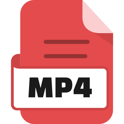 File Mp4 Color Red Icon