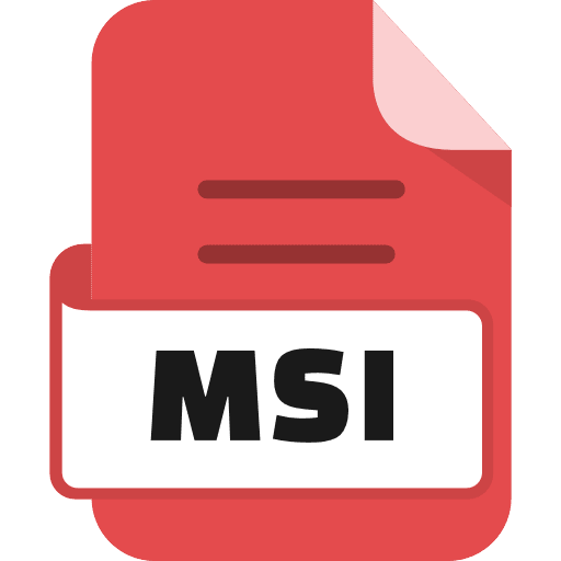 File Msi Color Red Icon