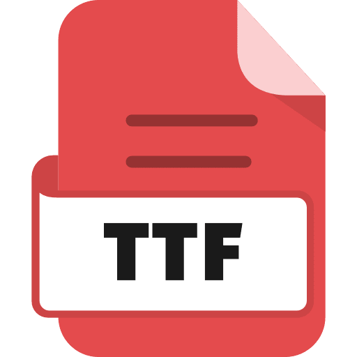 File Ttf Color Red Icon