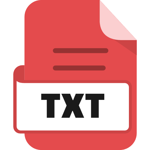 File Txt Color Red Icon