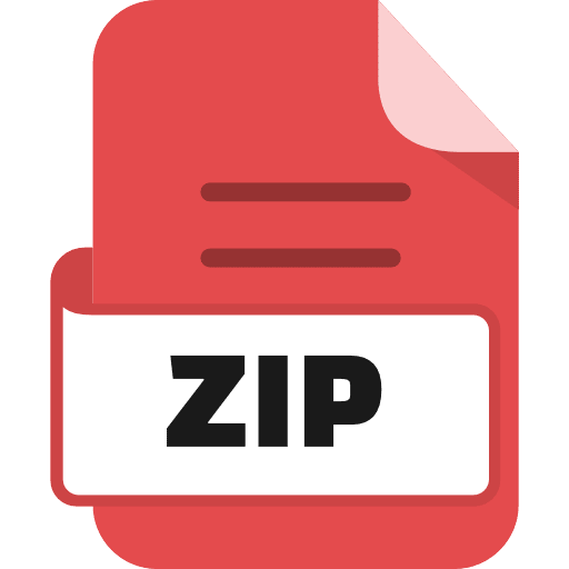 File Zip Color Red Icon