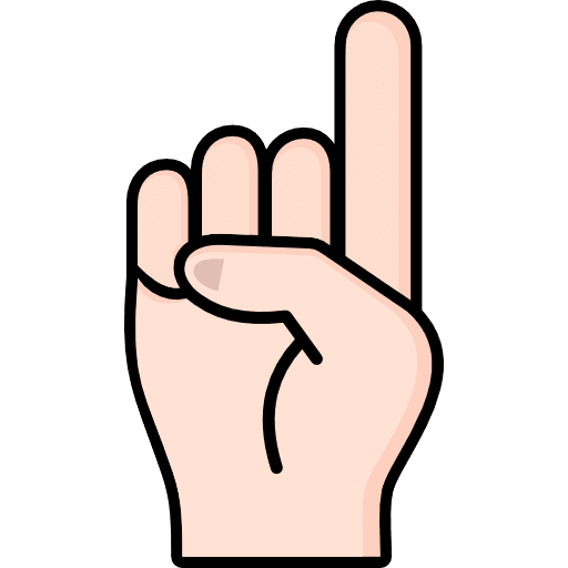 Up Hand Pointer Icon