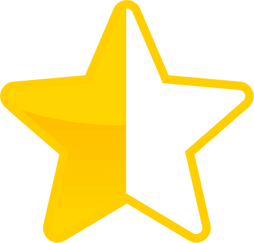 Star Half Yellow Icon