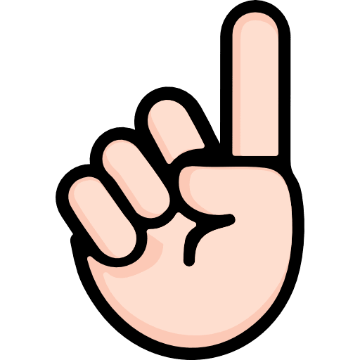 Hand Finger Up Color Icon