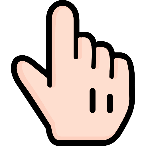 Mouse Hand Cursor Color Icon