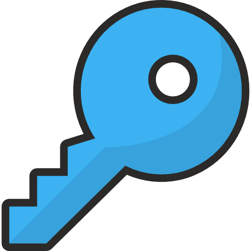 Access Key Blue Icon