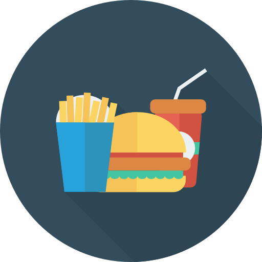 King Hamburger Icons Food Fries Fizzy Fast Icon