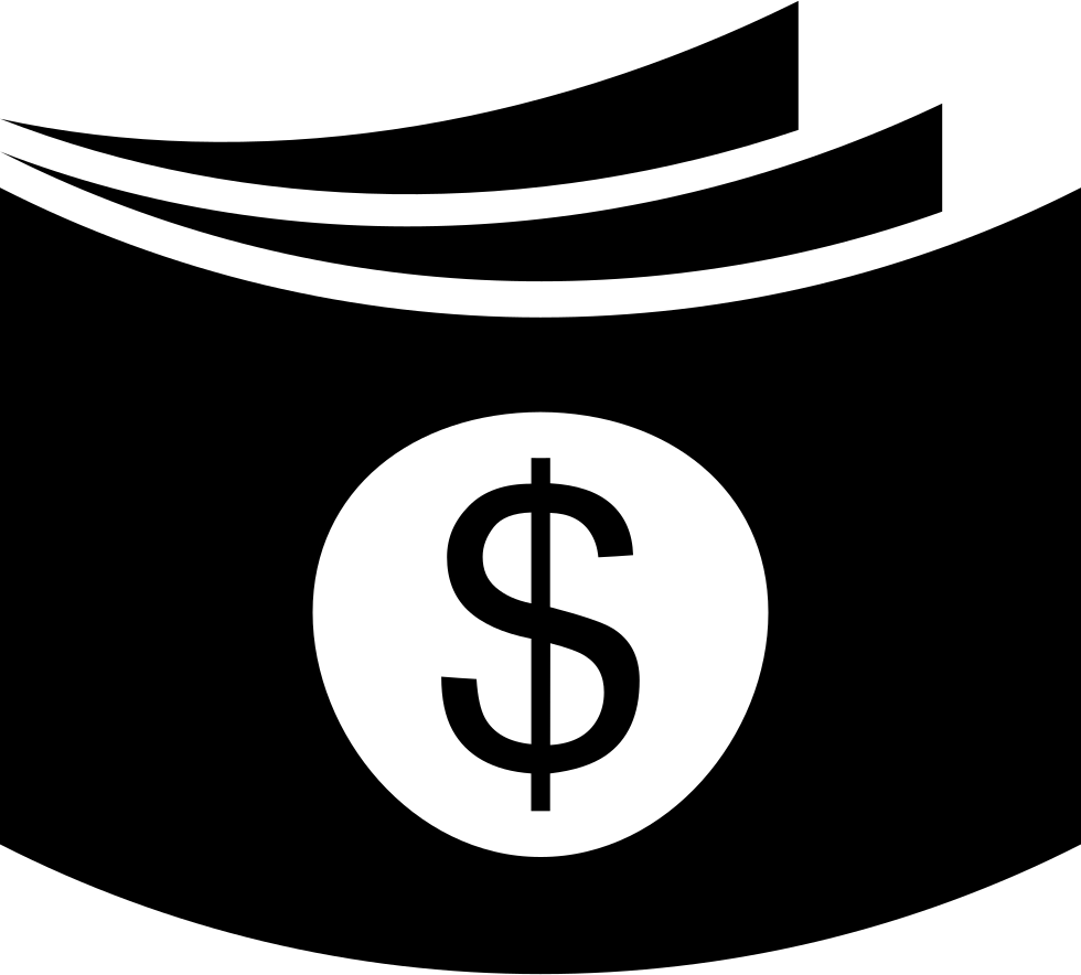 Silhouette Banknote Icons Money Computer Logo Icon