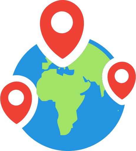 World Map Pin Icon