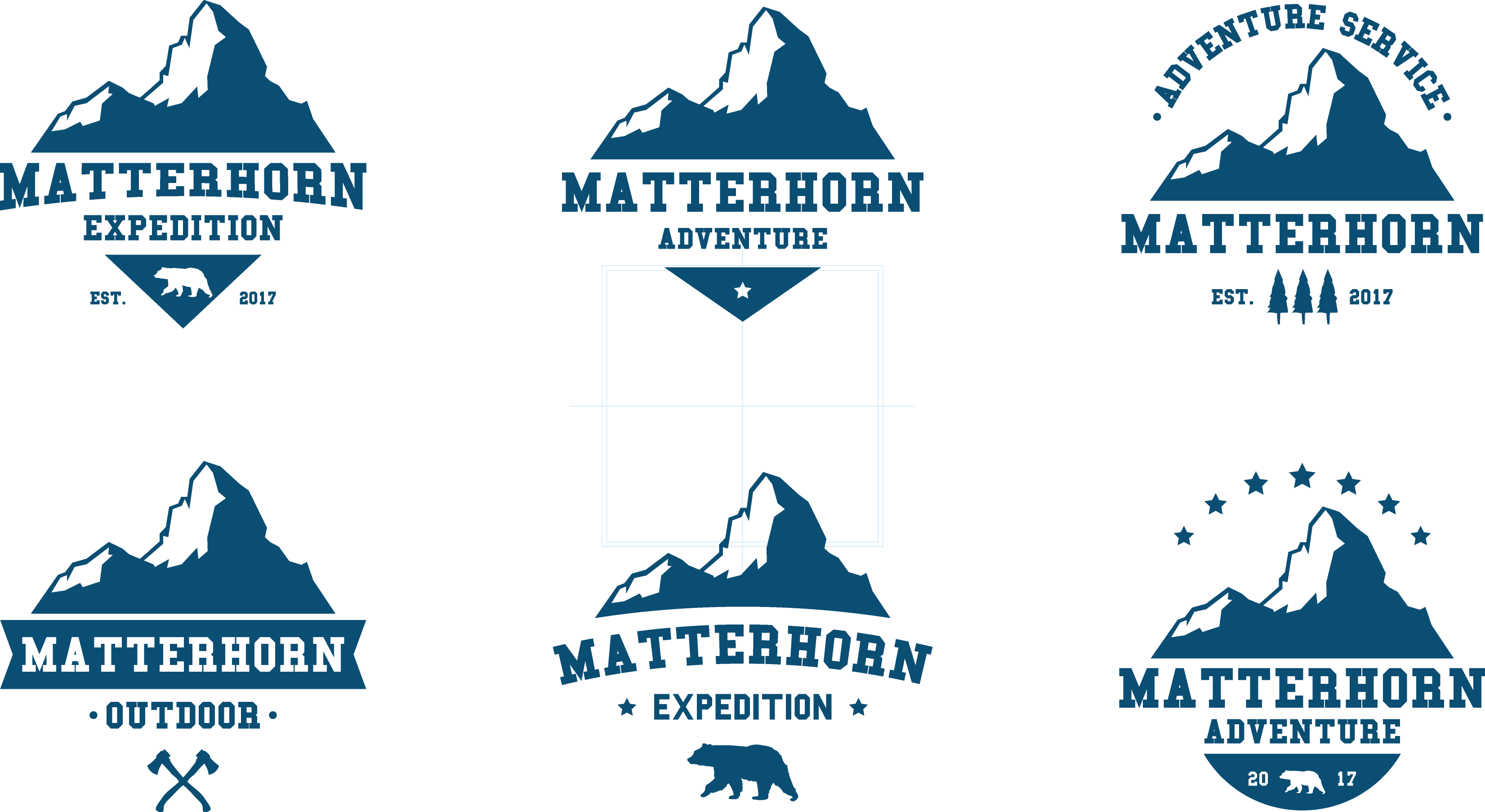 Blue Mountain Matterhorn Icon Free HQ Image Icon