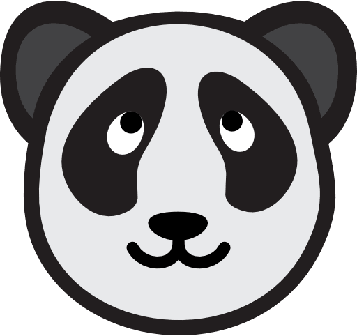 Panda Face Color Icon