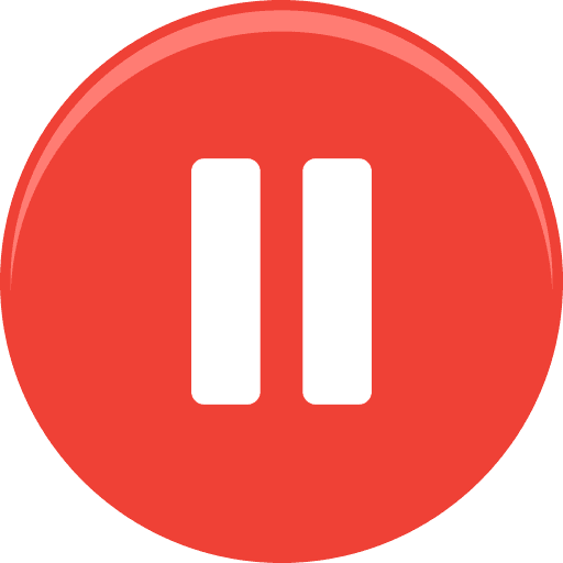 Pause Button Red Icon