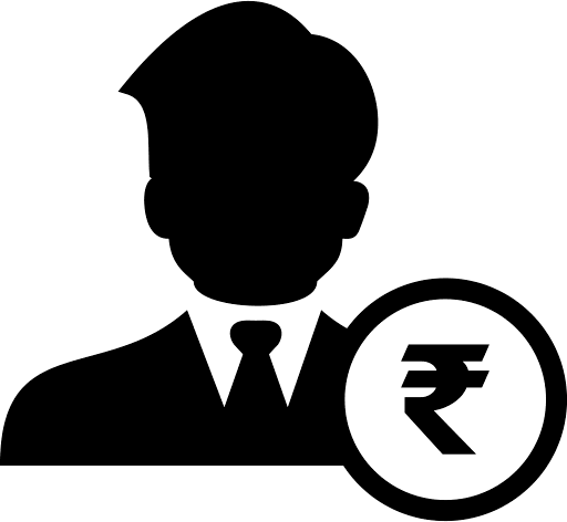 Business Man Investor Rupee Icon