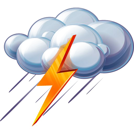 Ico Thunderstorm Rain Lightning Weather Icon Icon