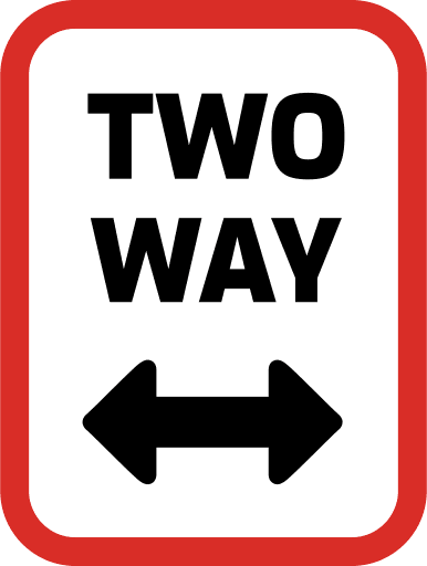 Two Way Sign Icon