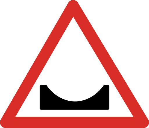 Dangerous Dip Sign Icon