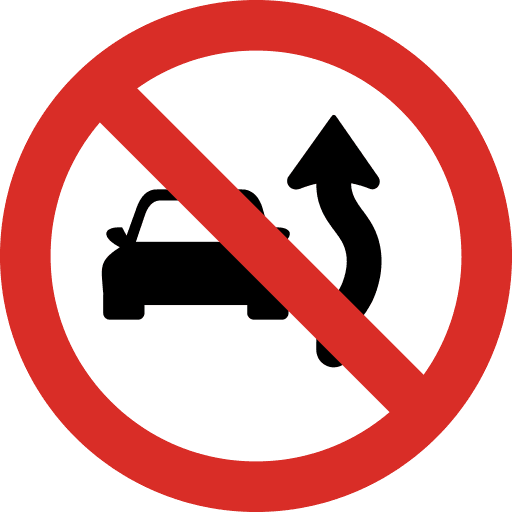 Do Not Overtake Sign Icon