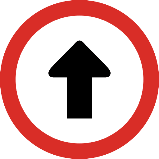 Go Straight Sign Icon