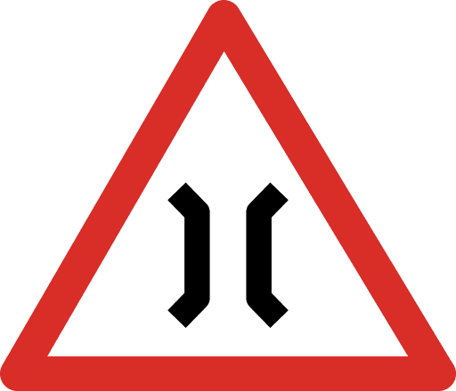 Narrow Bridge Sign Icon