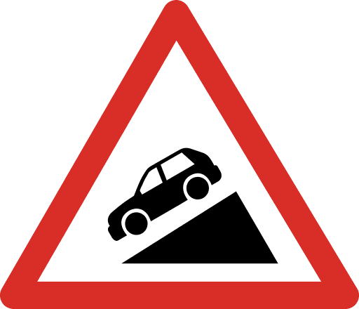 Slope Sign Icon