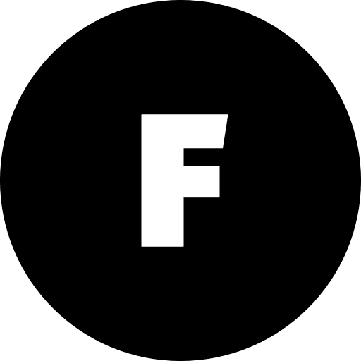 F Alphabet Round Circle Icon