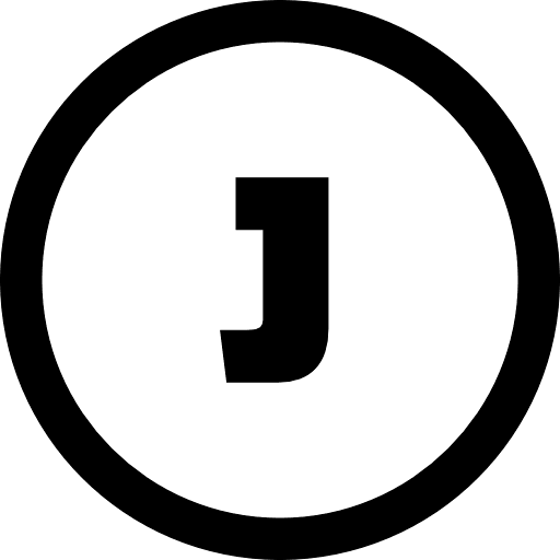 J Alphabet Round Icon