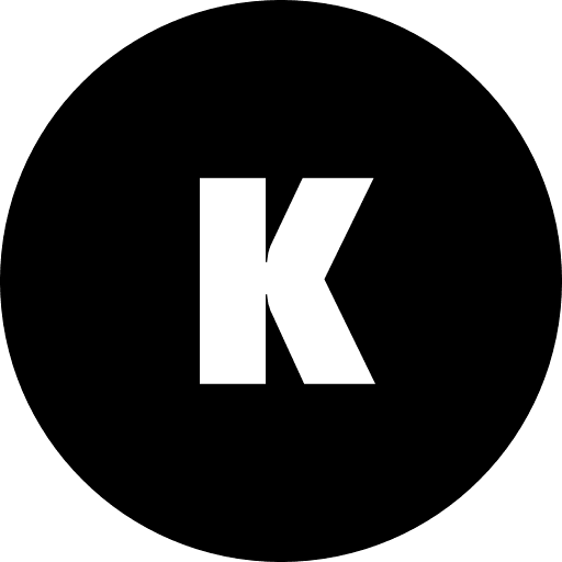 K Alphabet Round Circle Icon