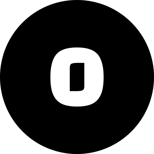 O Alphabet Round Circle Icon