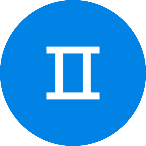 Roman Number Two Round Blue Icon