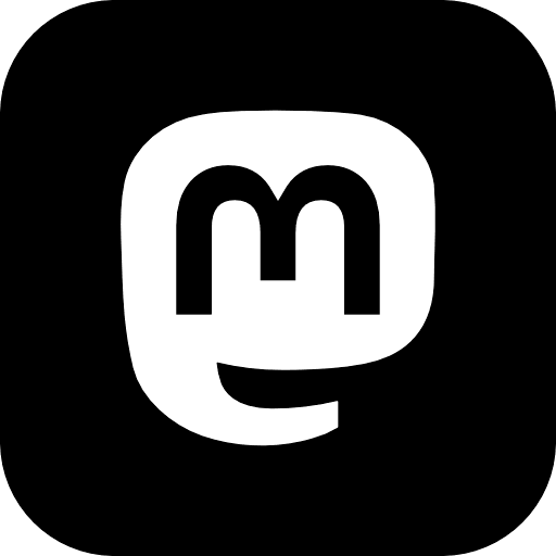 Mastodon Black Square Icon