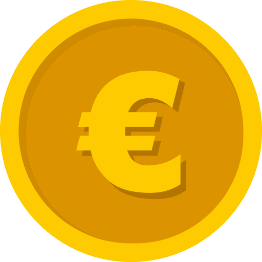 Euro Coin Color Icon