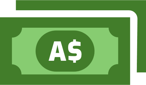 Australian Dollar Notes Color Icon