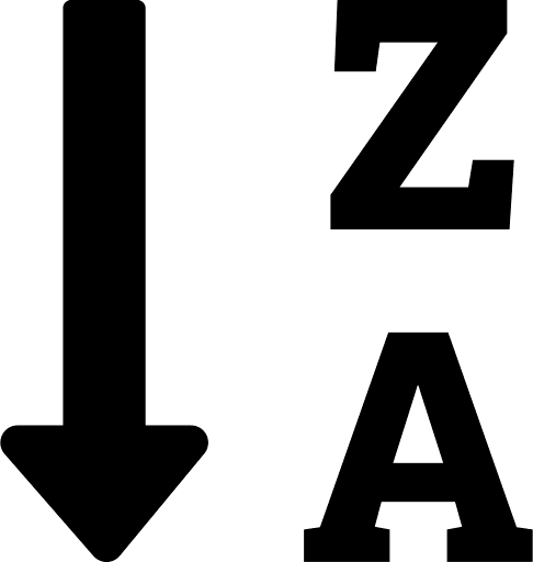 Sort Alphabetical Descending Icon