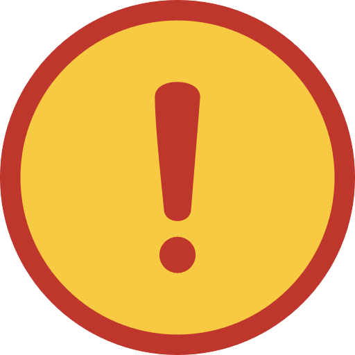 Exclamation Warning Round Yellow Red Icon