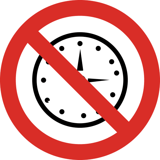 No Clock Icon