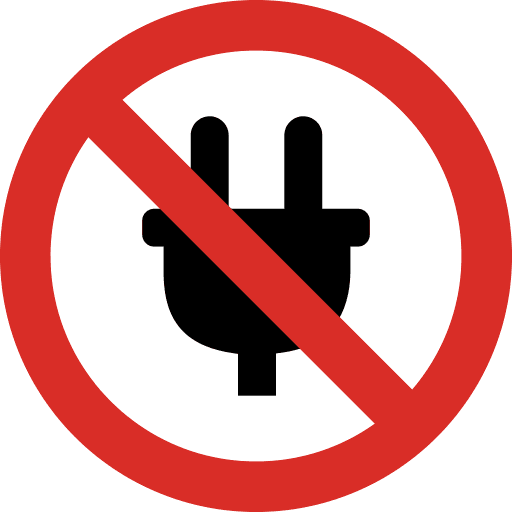 No Electric Plug Icon