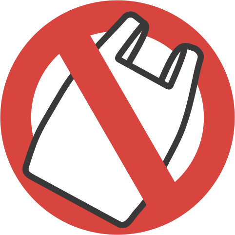 No Plastic Bag Icon