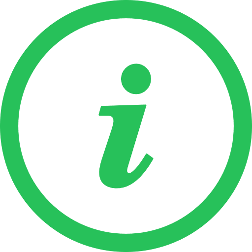 Round Information Outline Green Icon