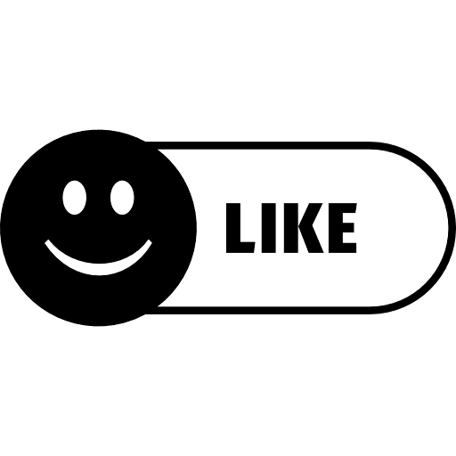 Like Button With Emoji Extension Black Icon