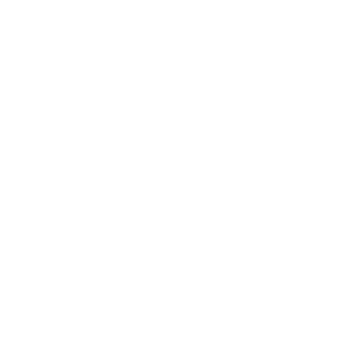 Pinterest Round White Icon