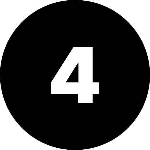 Four Number Round Icon