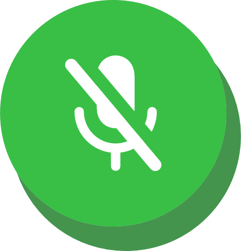 Microphone Muted Button Green Icon