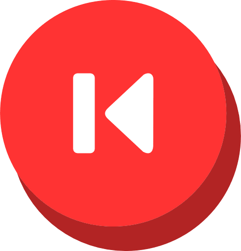 Play Previous Button Red Icon