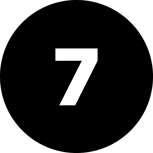 Seven Number Round Icon