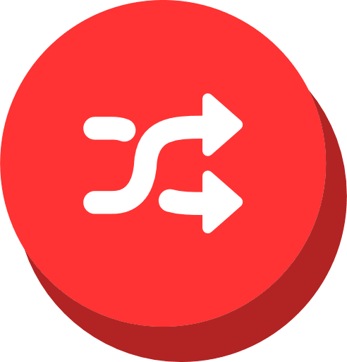 Shuffle Button Red Icon