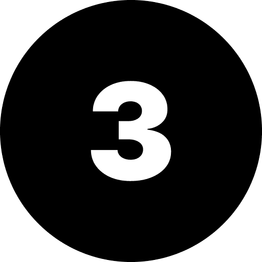 Three Number Round Icon