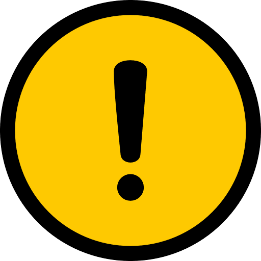 Exclamation Warning Round Black Yellow Icon