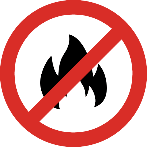 No Fire Flame Icon